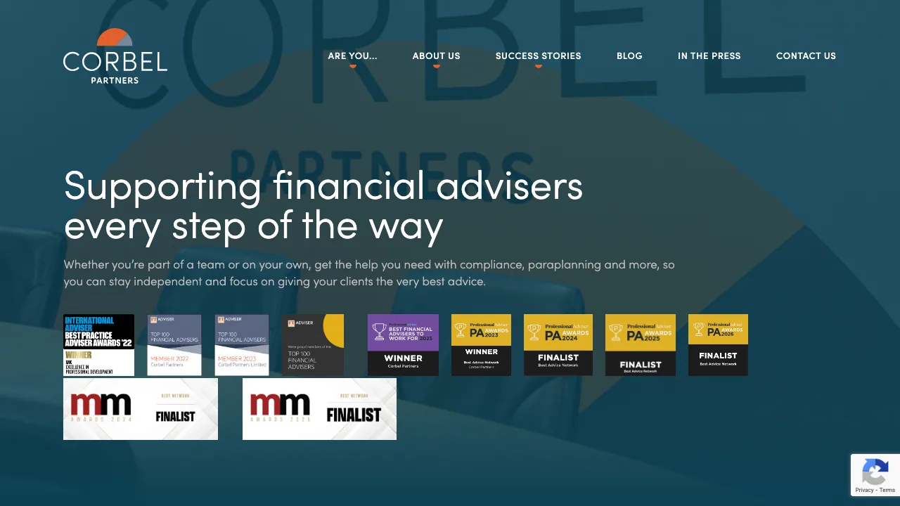 Corbel Partners website preview