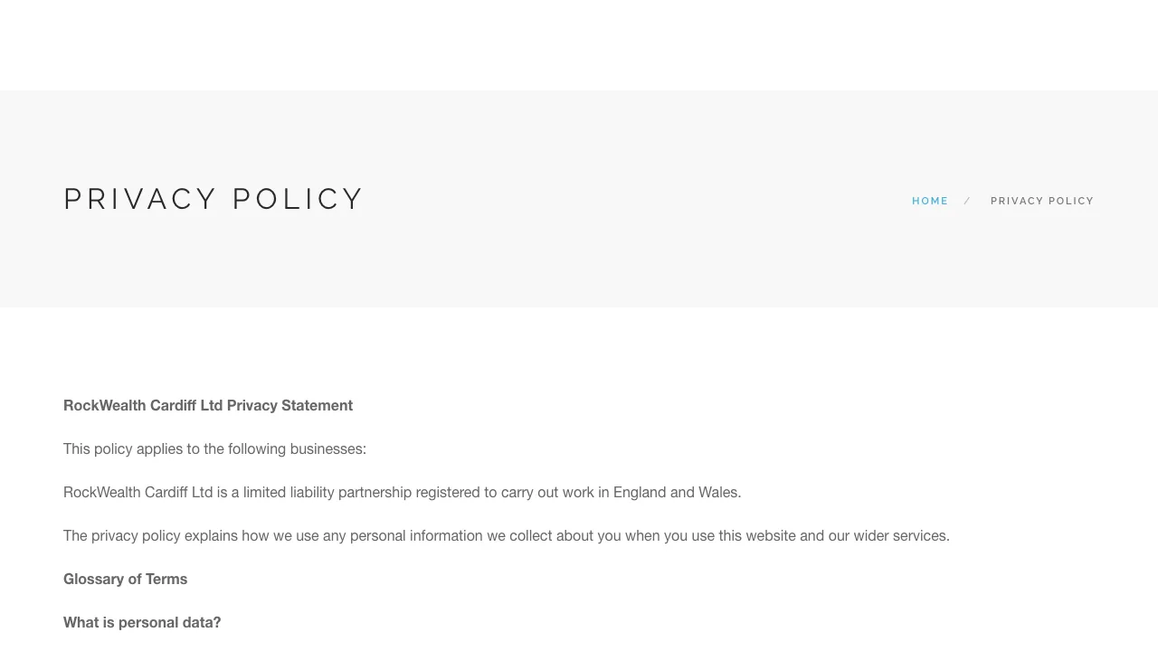 rockwealth Cardiff Financial Adviser website preview