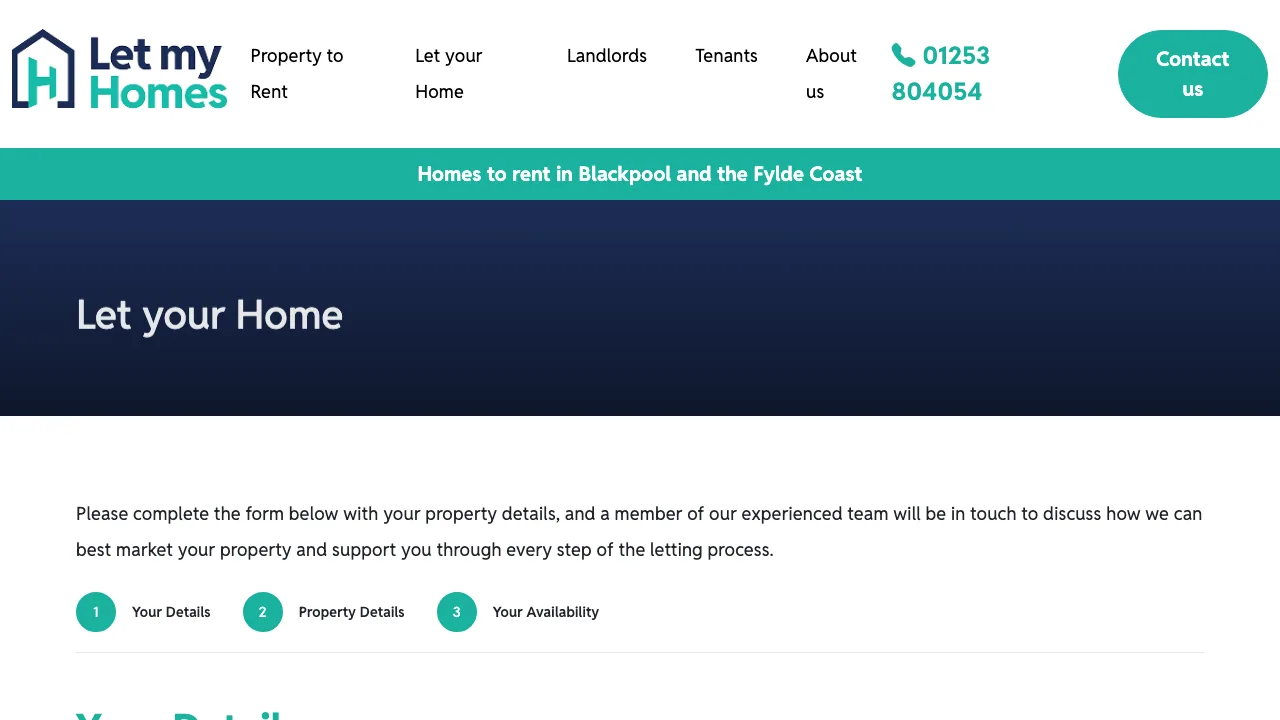 Let My Homes website preview