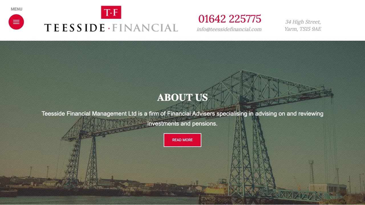 Teesside Financial Management Ltd website preview