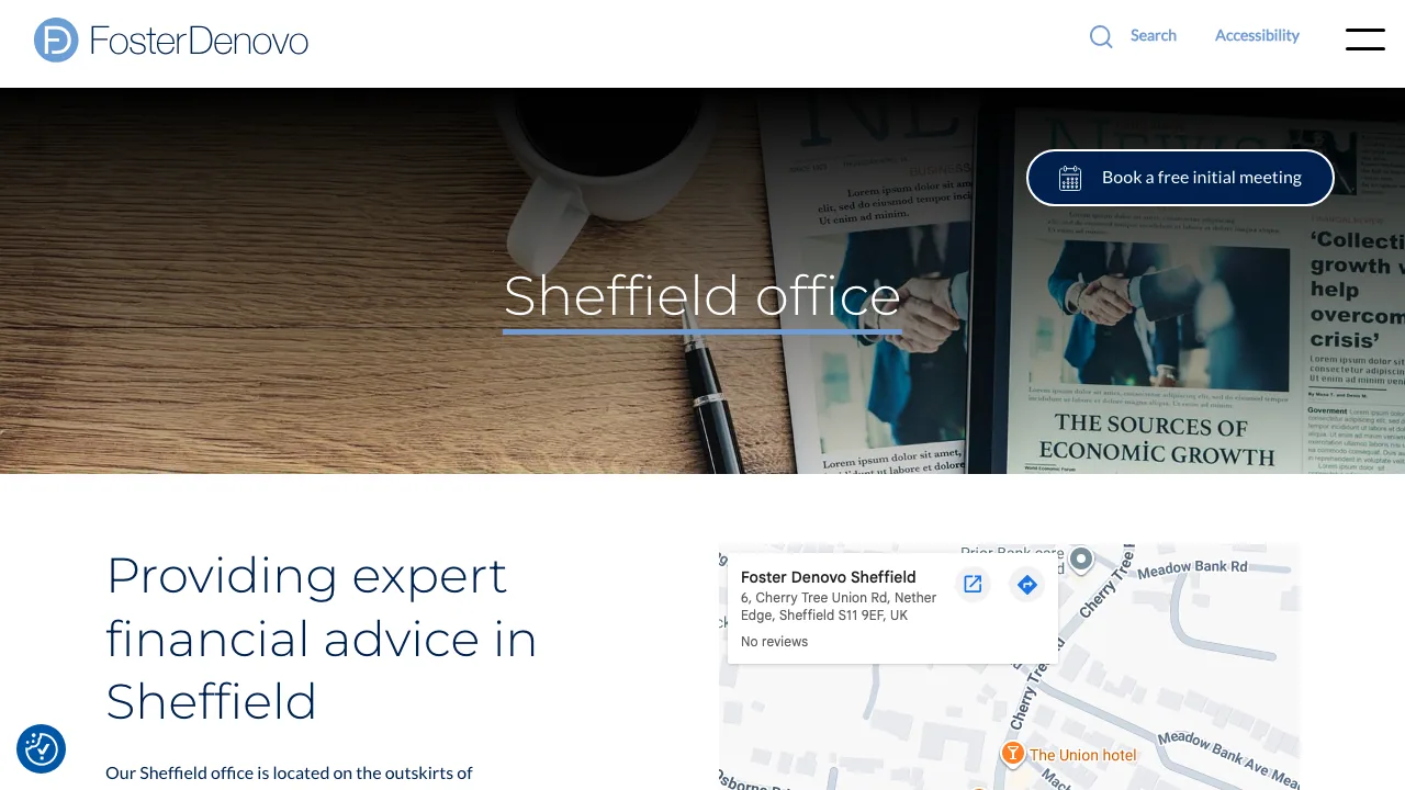 Foster Denovo Sheffield website preview