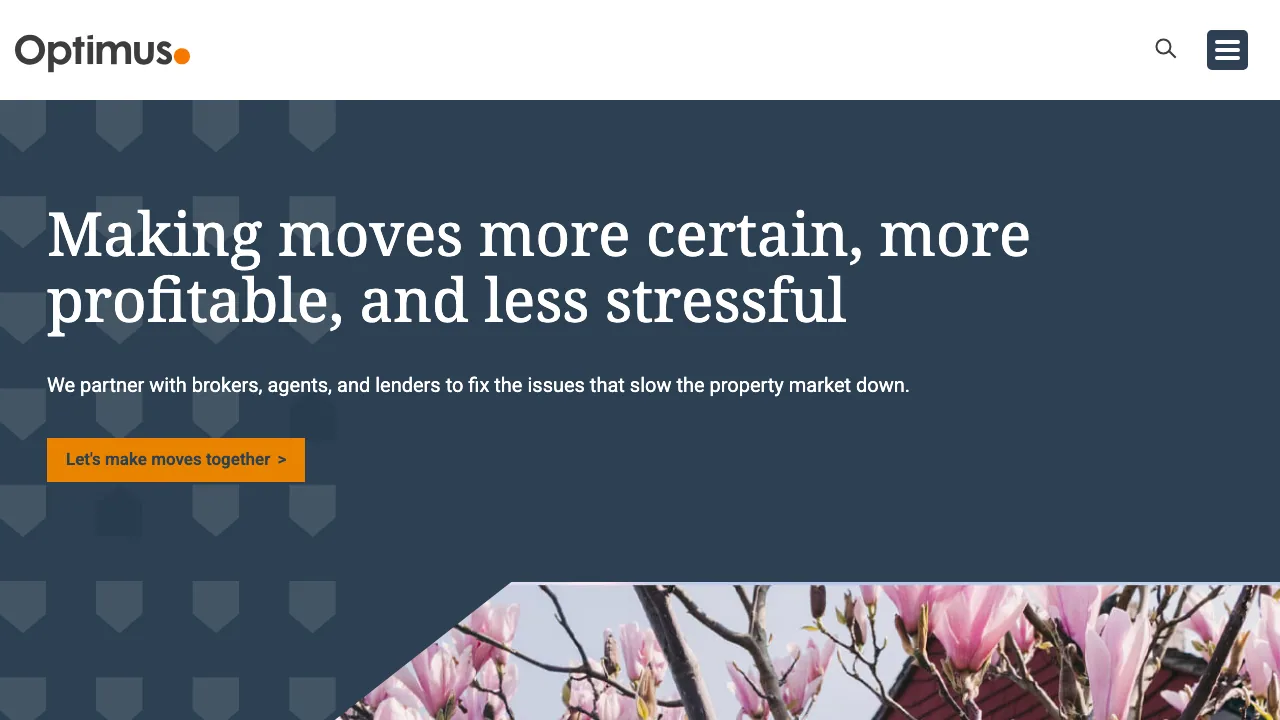 Optimus website preview