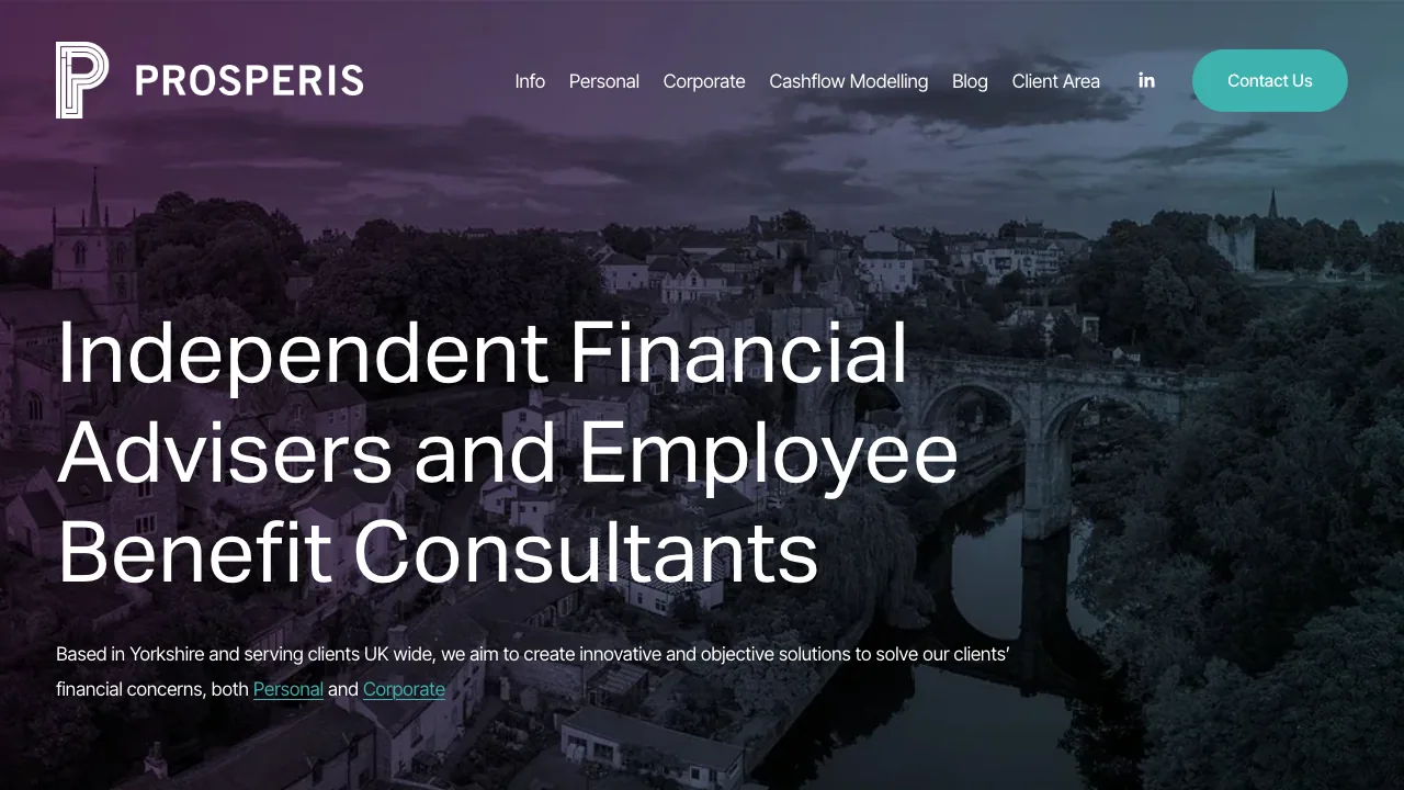 Prosperis website preview