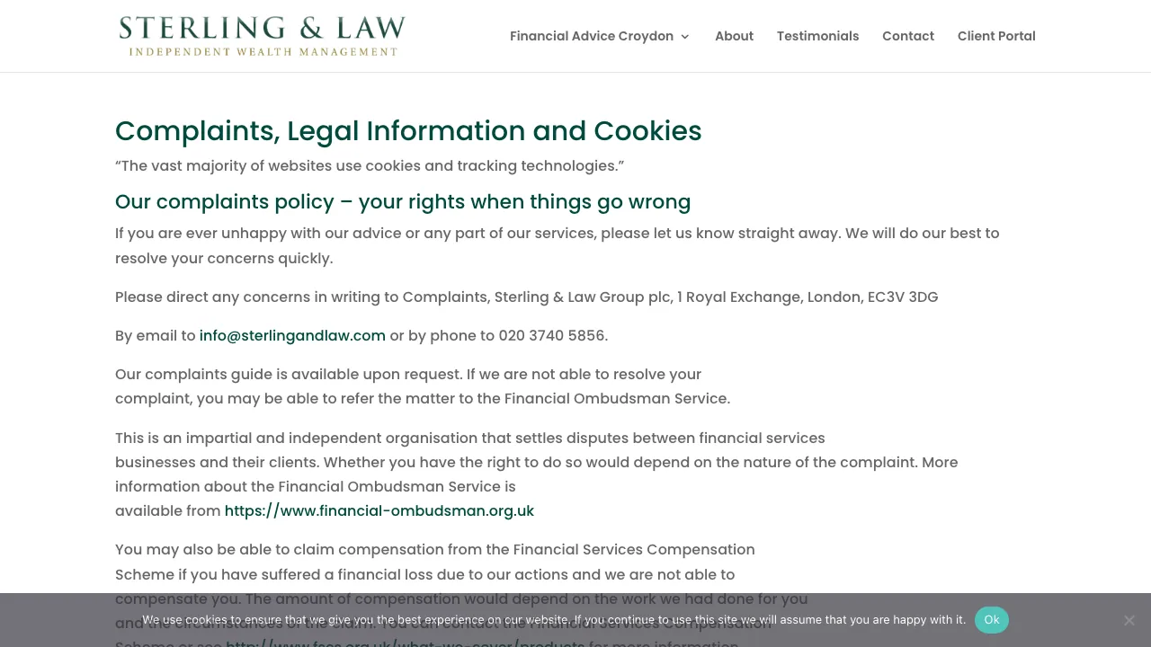 Sterling & Law - Croydon website preview