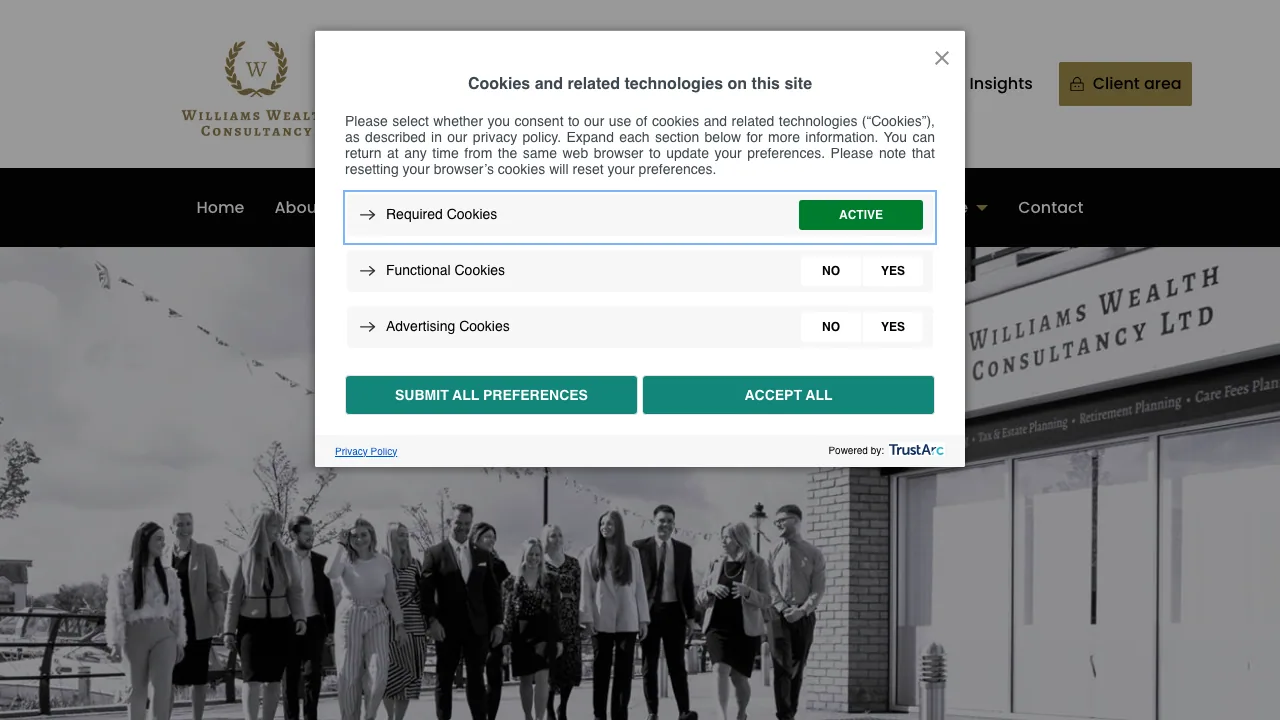 Williams Wealth Consultancy Ltd website preview
