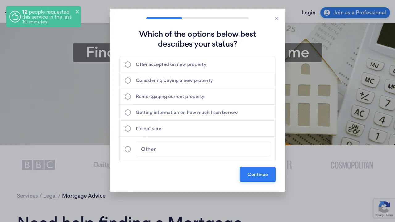 Mortgages Edinburgh website preview