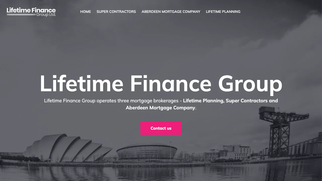Lifetime Finance Group website preview