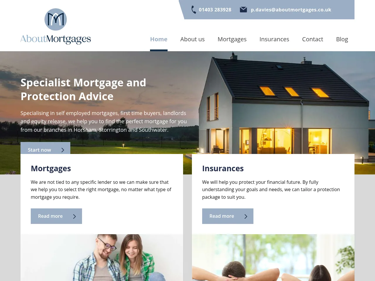 About Mortgages website preview