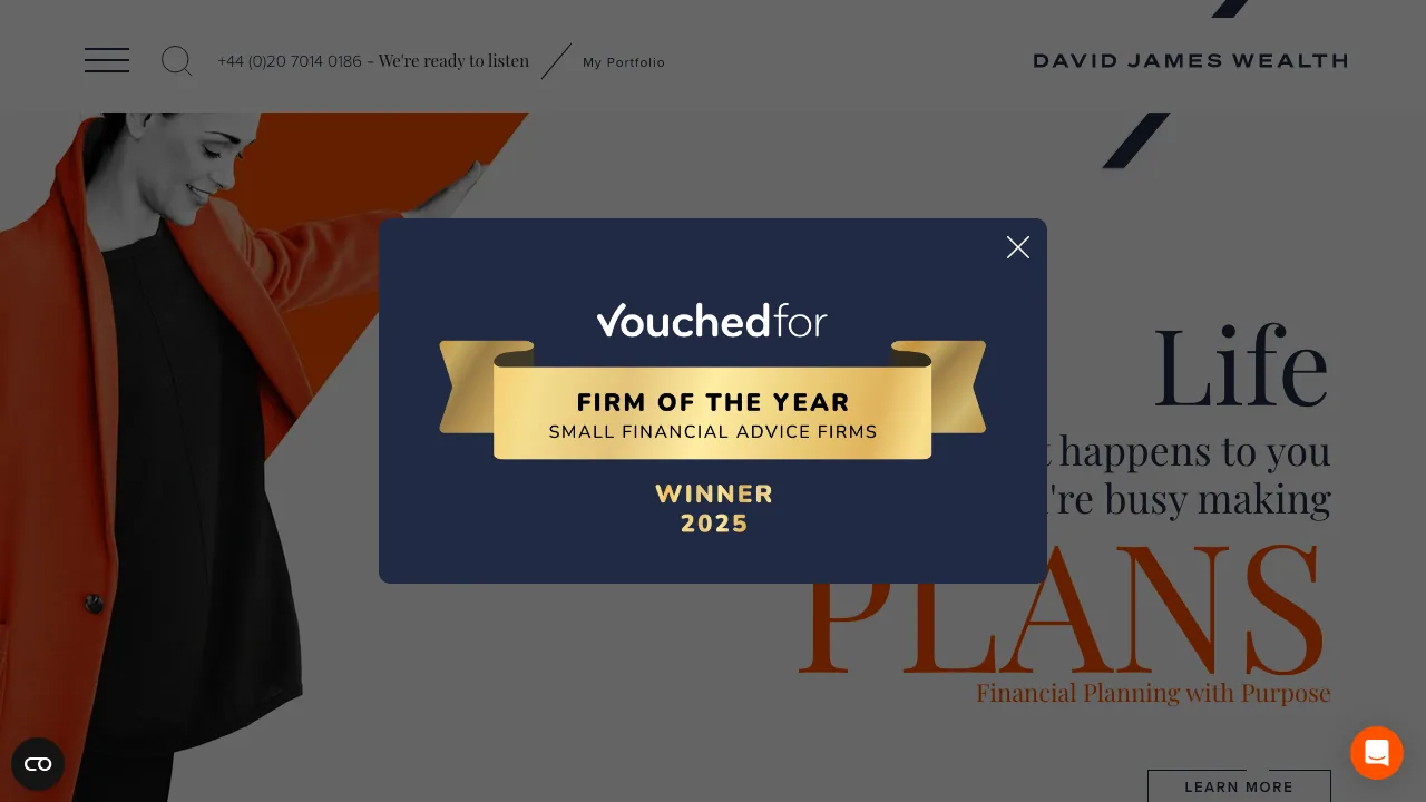 David James Wealth Limited website preview