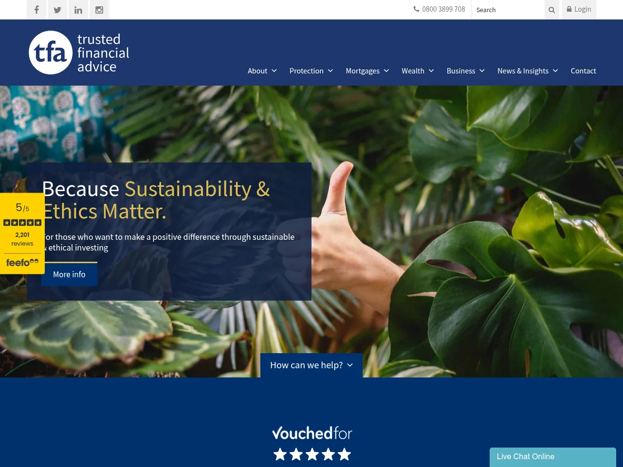 TFA Trusted Financial Advice website preview