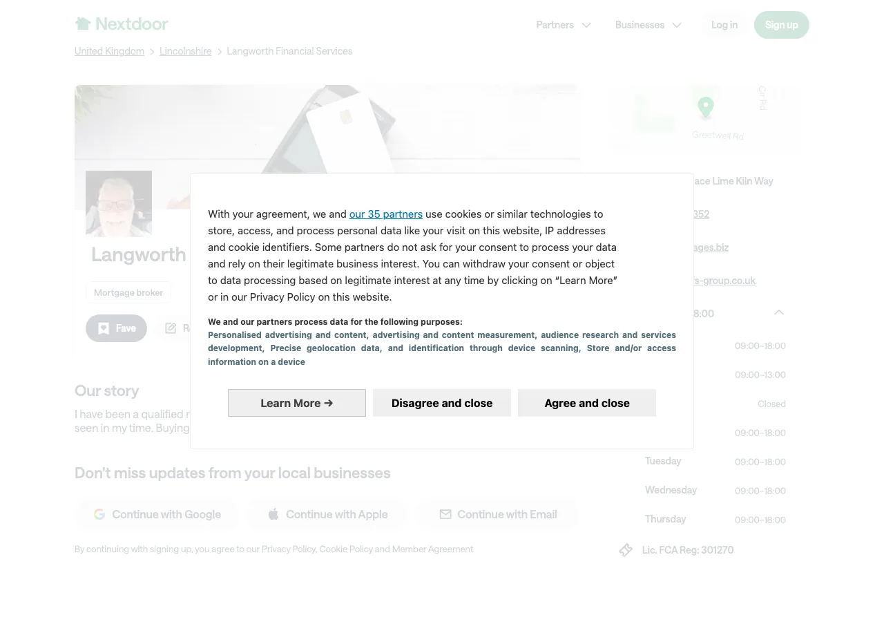 Langworth Financial Services website preview
