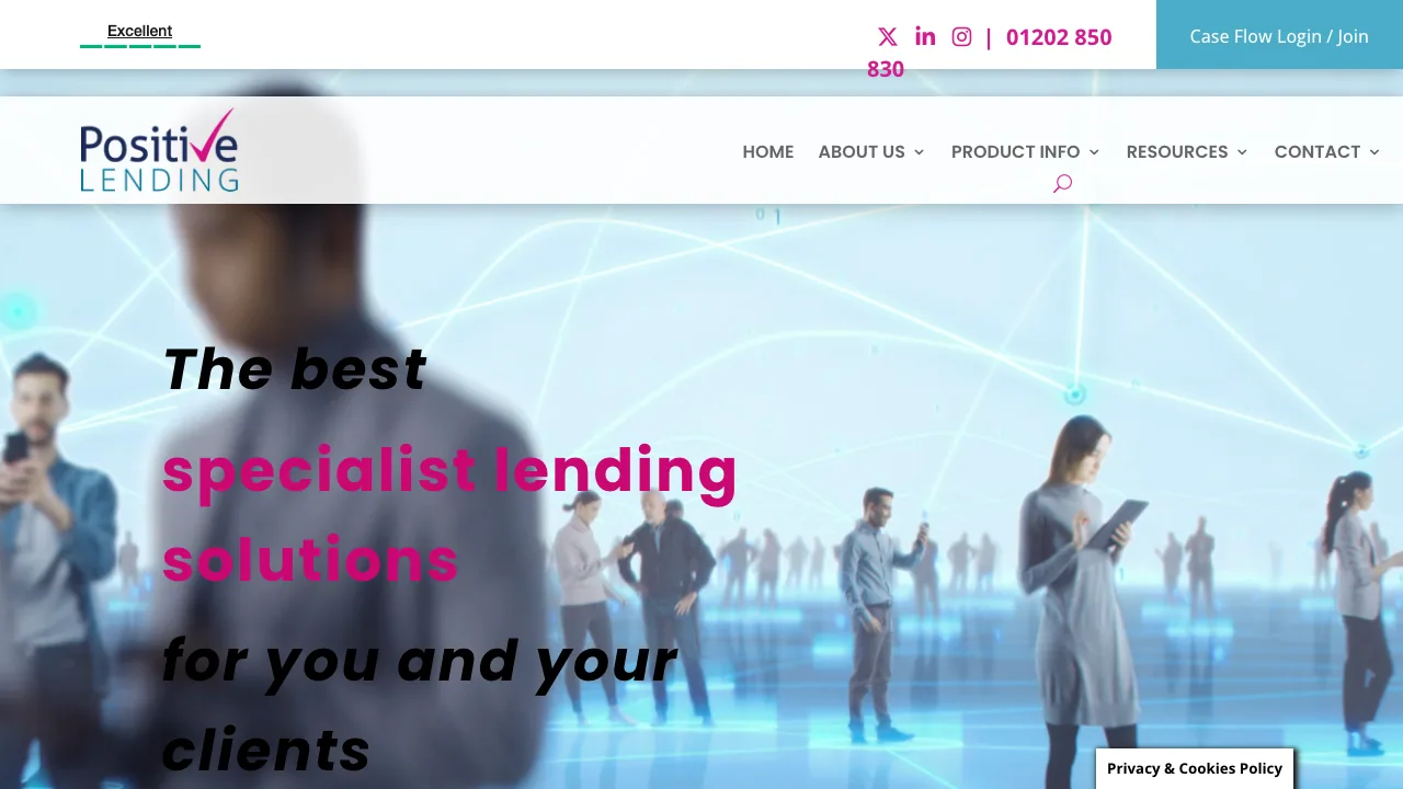 Positive Lending website preview