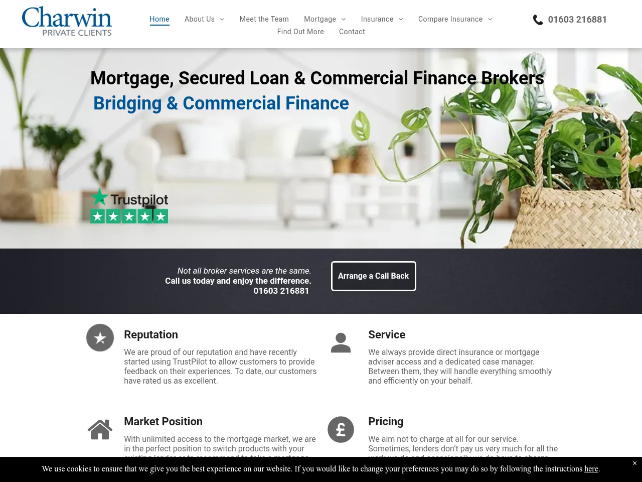 Charwin Private Clients website preview