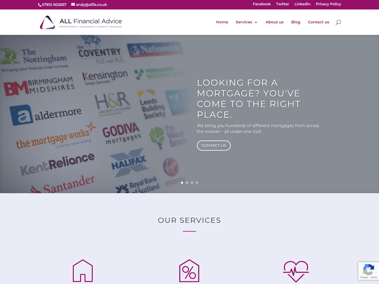 ALL Financial Advice website preview