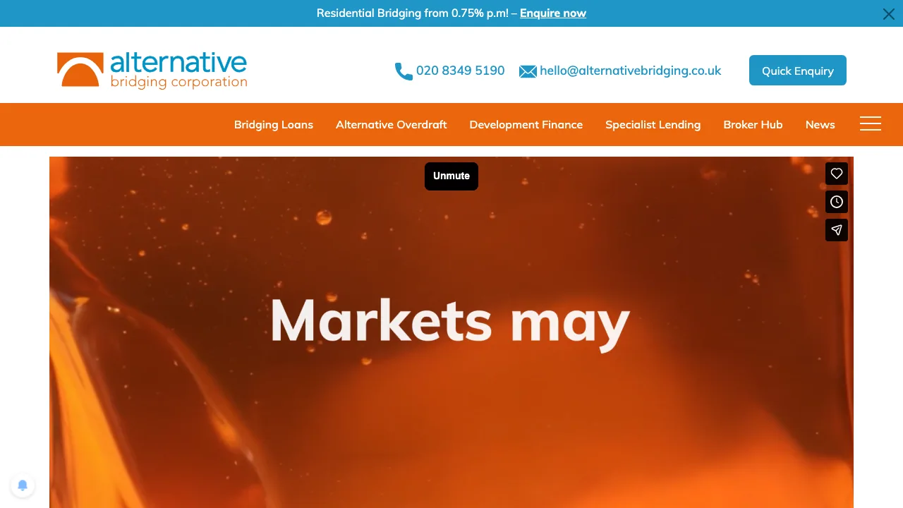 Alternative Bridging Corporation website preview