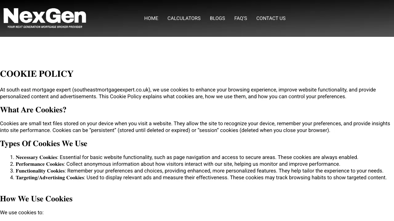 Notting Hill Mortgage Brokers website preview