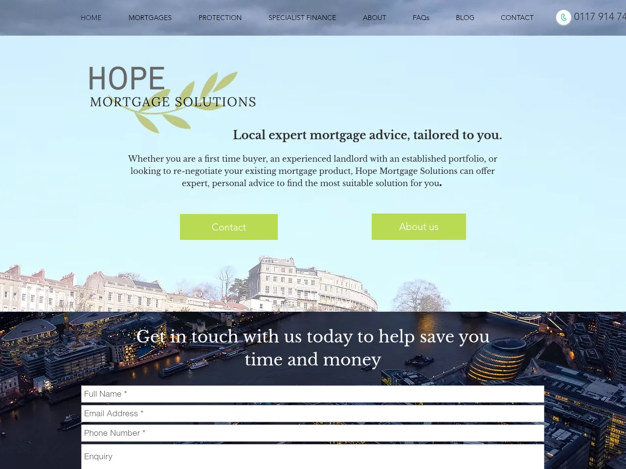 Hope Mortgage Solutions website preview