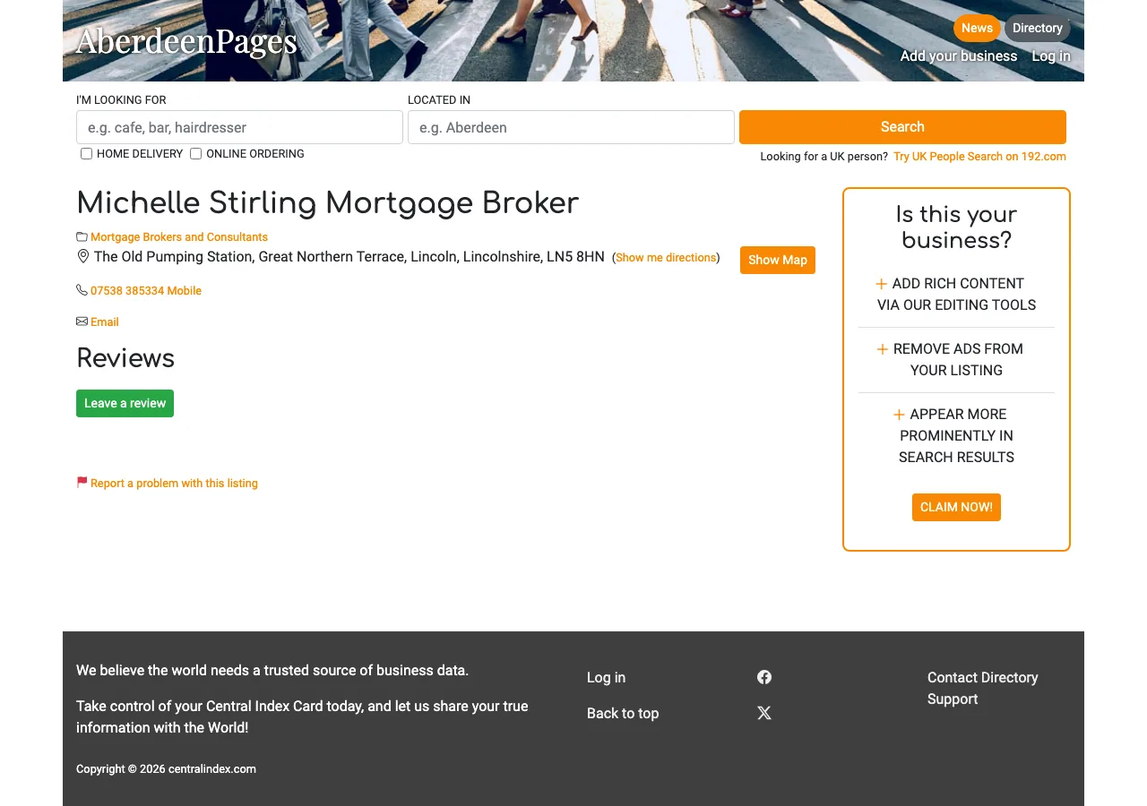 Michelle Stirling Mortgage Broker website preview