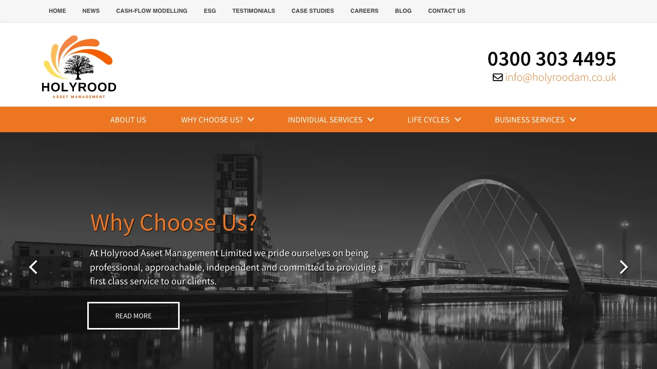 Holyrood Asset Management website preview