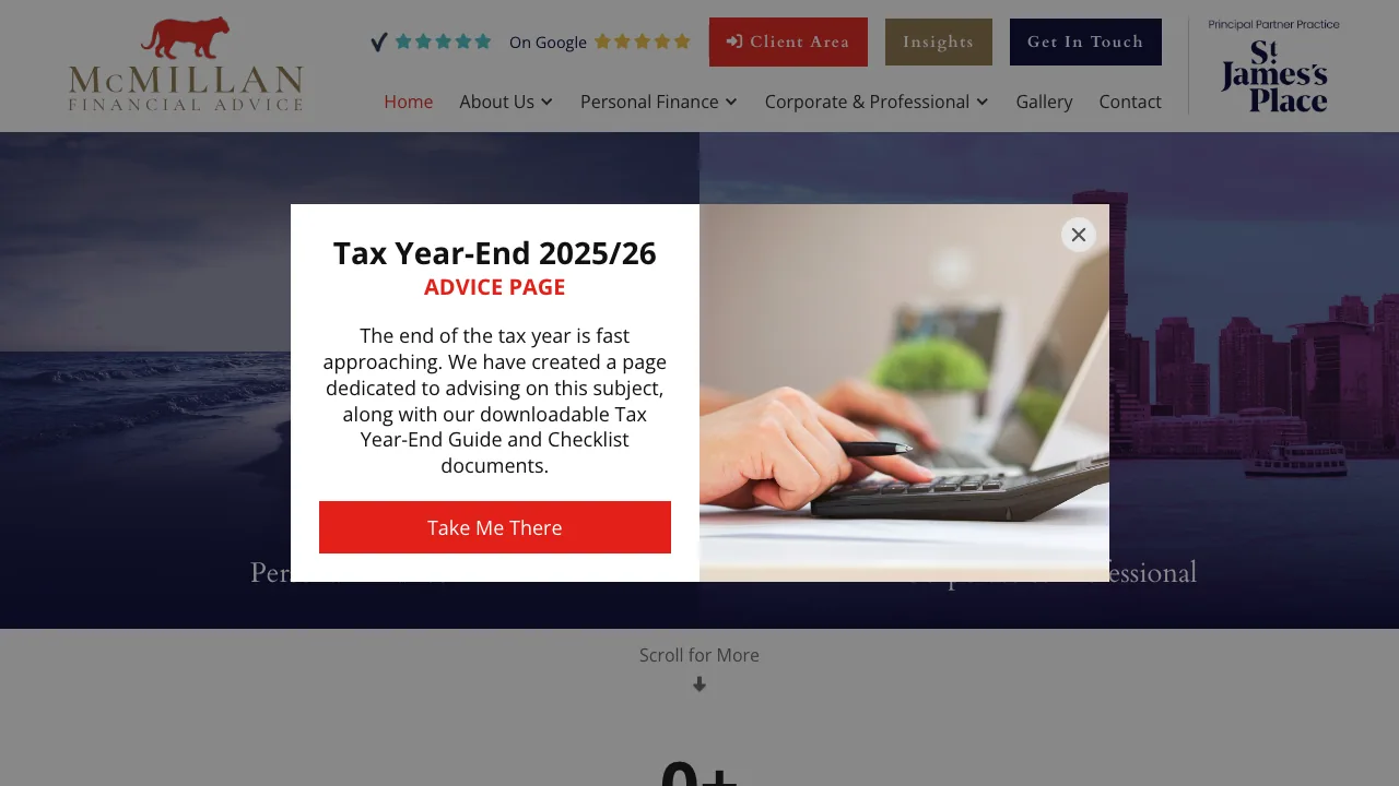 McMillan Financial Advice website preview