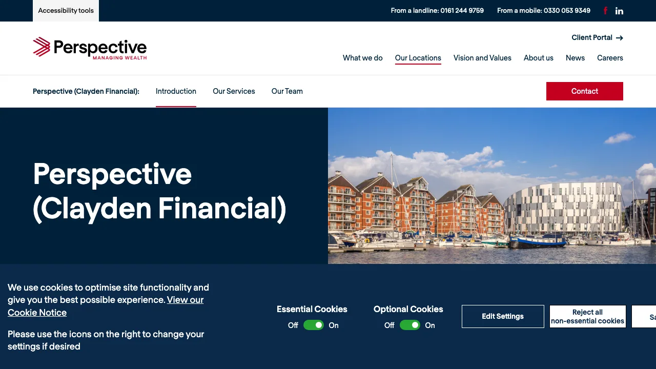Perspective (Clayden Financial) website preview