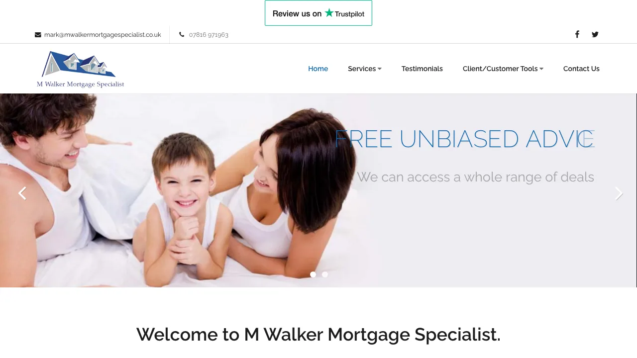 M Walker Mortgage Specialist website preview