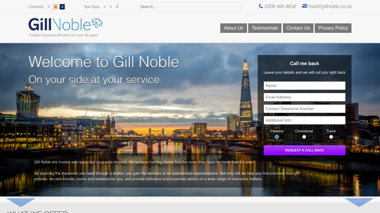 Gill Noble & Co website preview