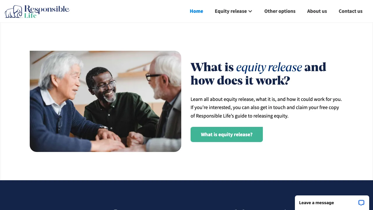 Responsible Life website preview