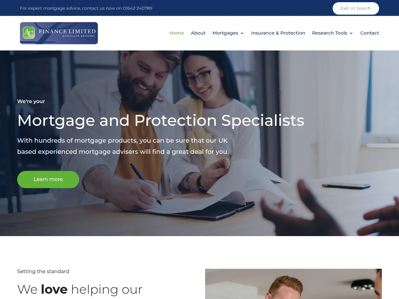 AC Finance Ltd website preview