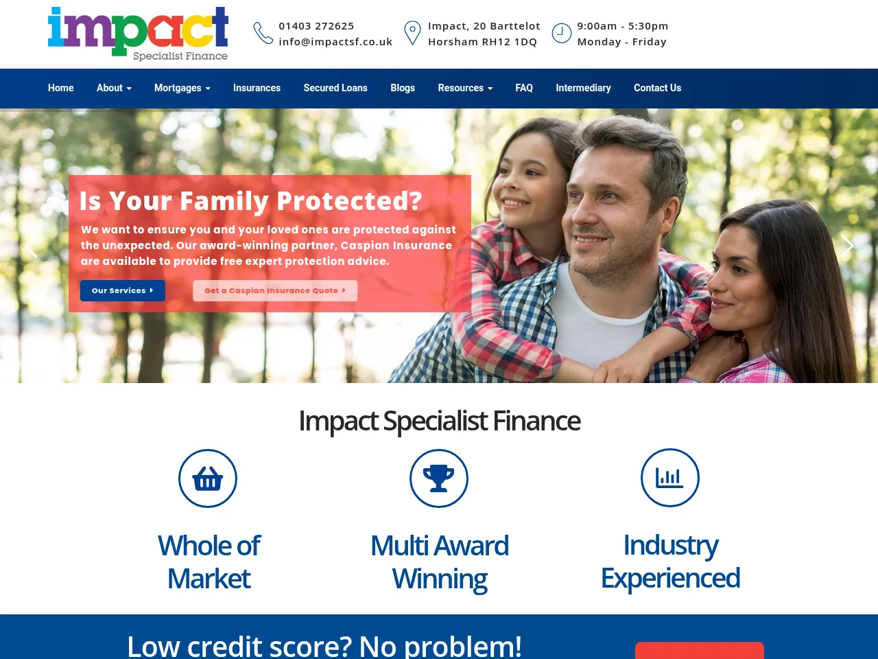 Impact Specialist Finance website preview