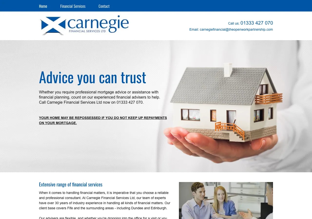 Carnegie Financial website preview