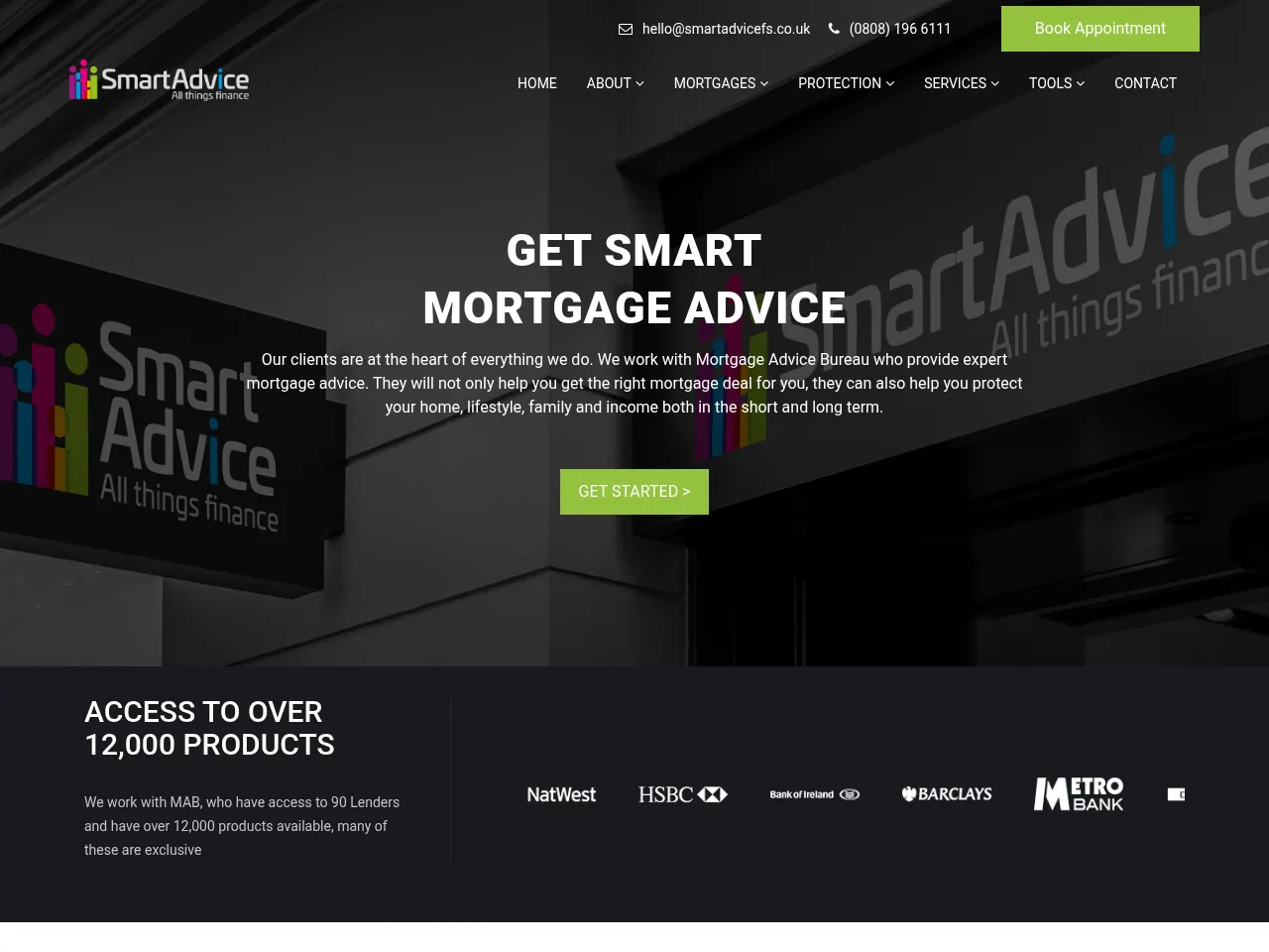 Smart Advice website preview