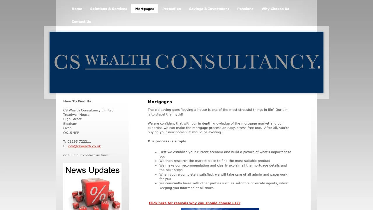 CS Wealth Consultancy website preview