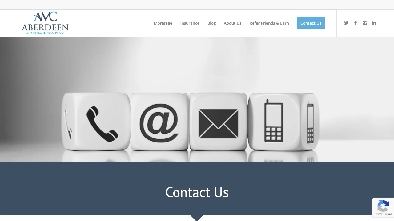 Aberdeen Mortgage Company website preview