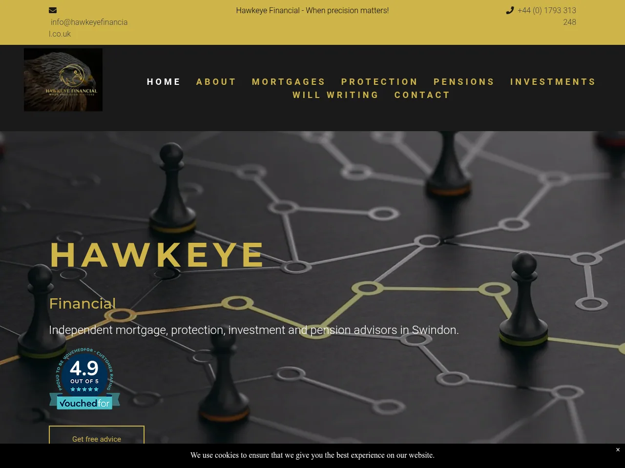 HAWKEYE Financial website preview