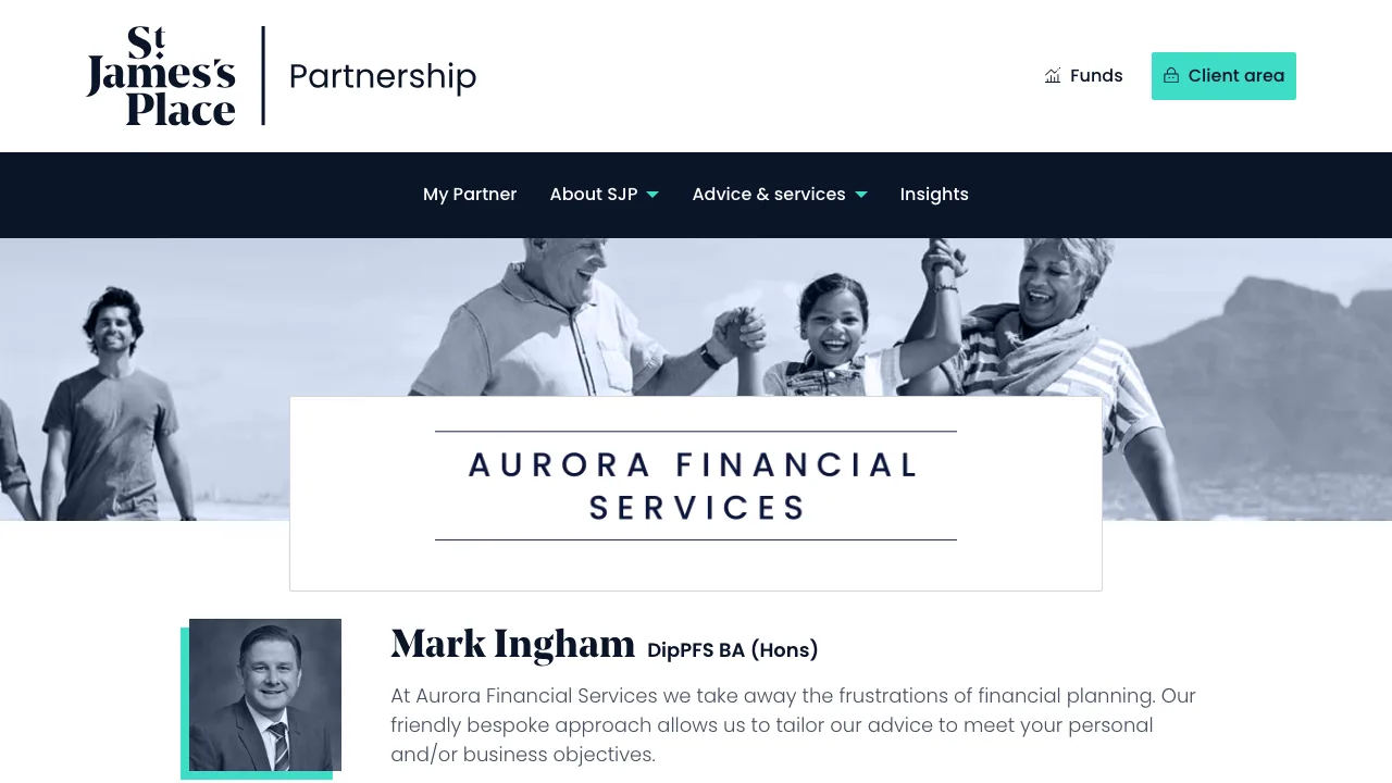 Aurora Financial Services website preview