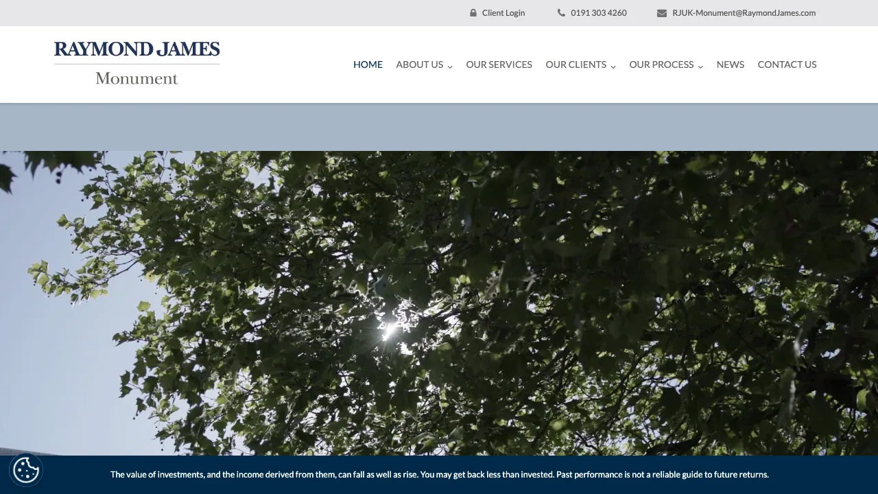 Raymond James, Monument website preview