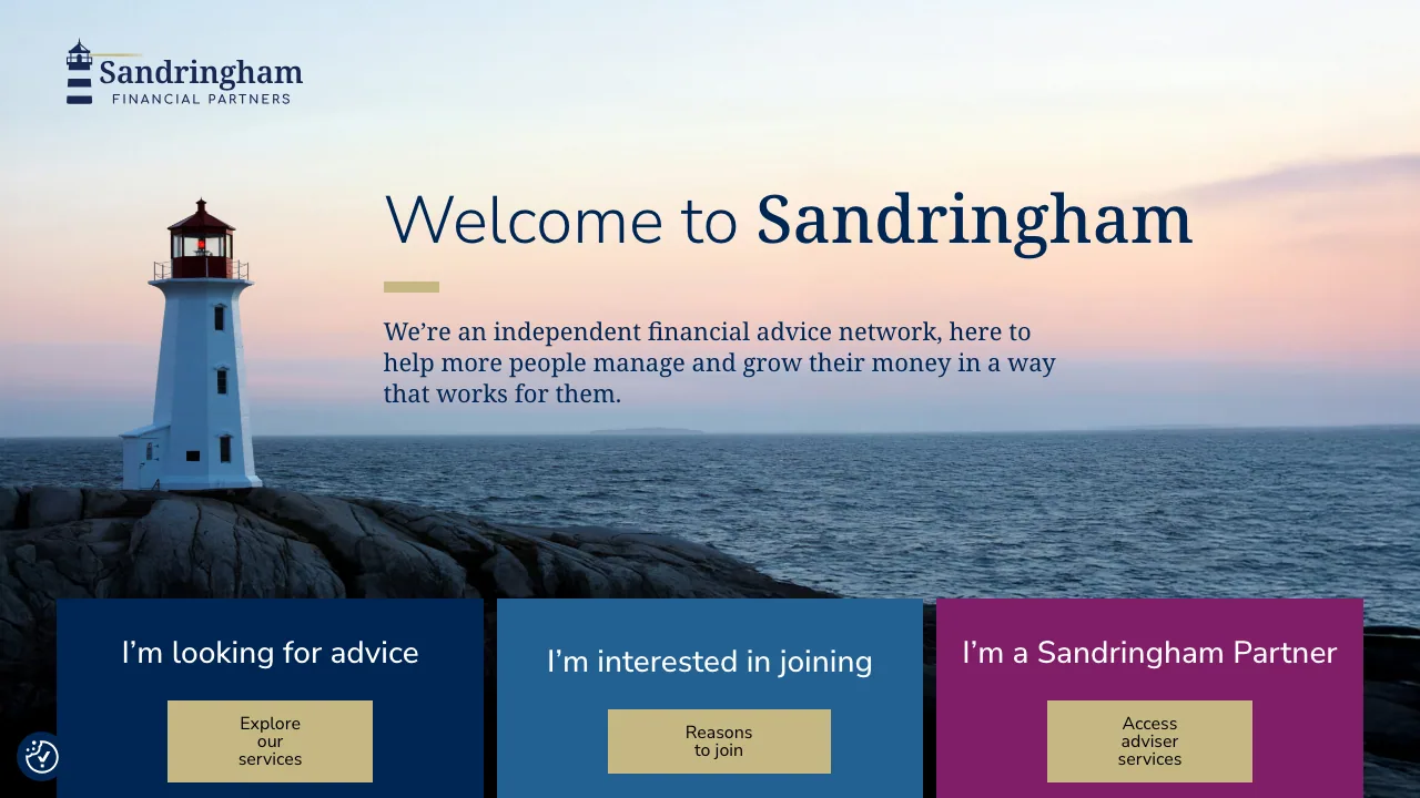 Sandringham Financial Partners website preview
