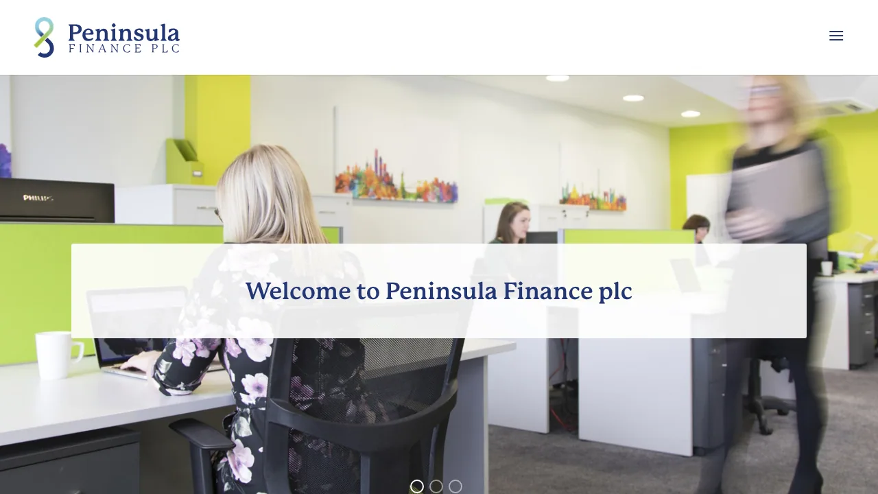 Peninsula Finance PLC website preview