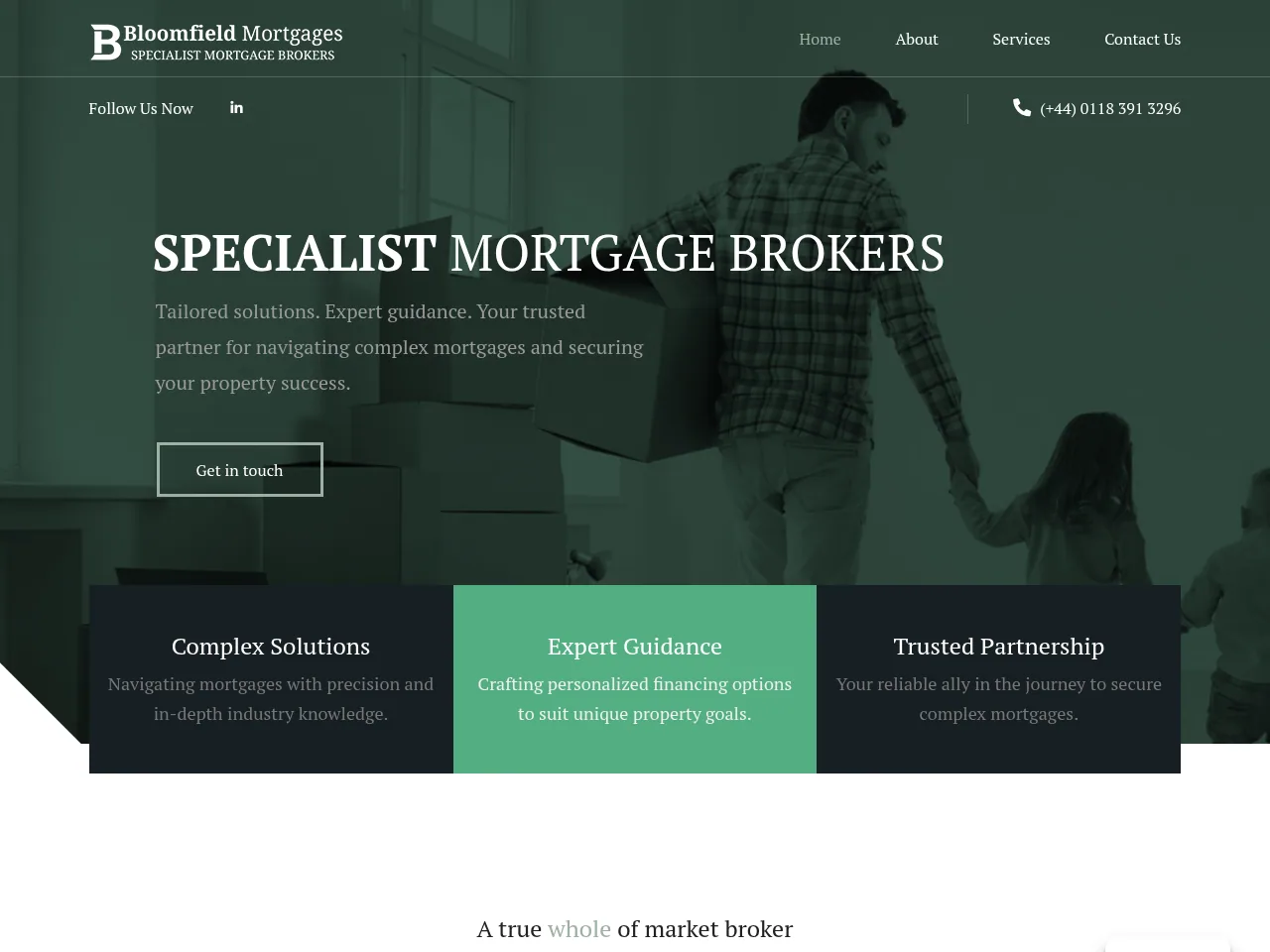 Bloomfield Mortgages website preview