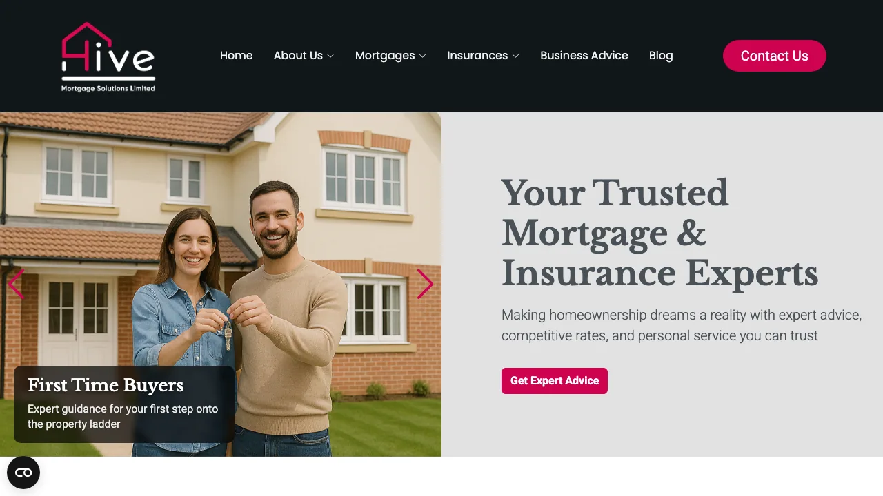 Hive Mortgage Solutions Limited website preview