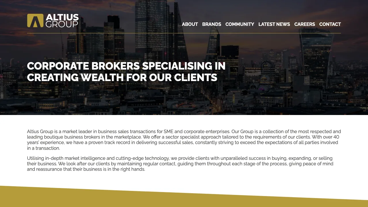 Altius Group Ltd website preview