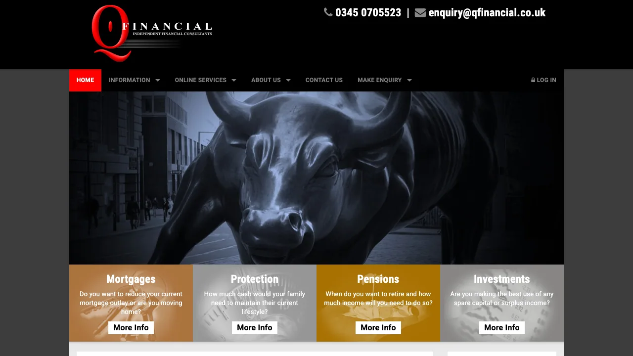 QFinancial website preview