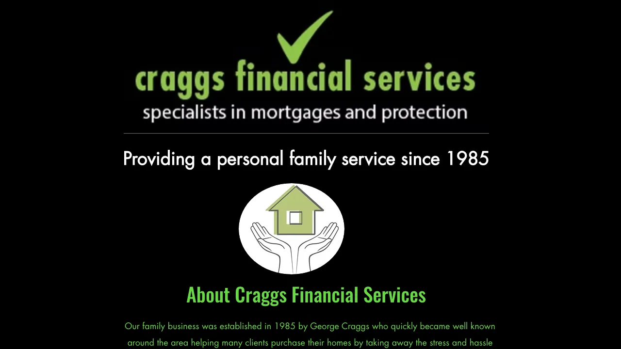 Craggs Financial Services website preview