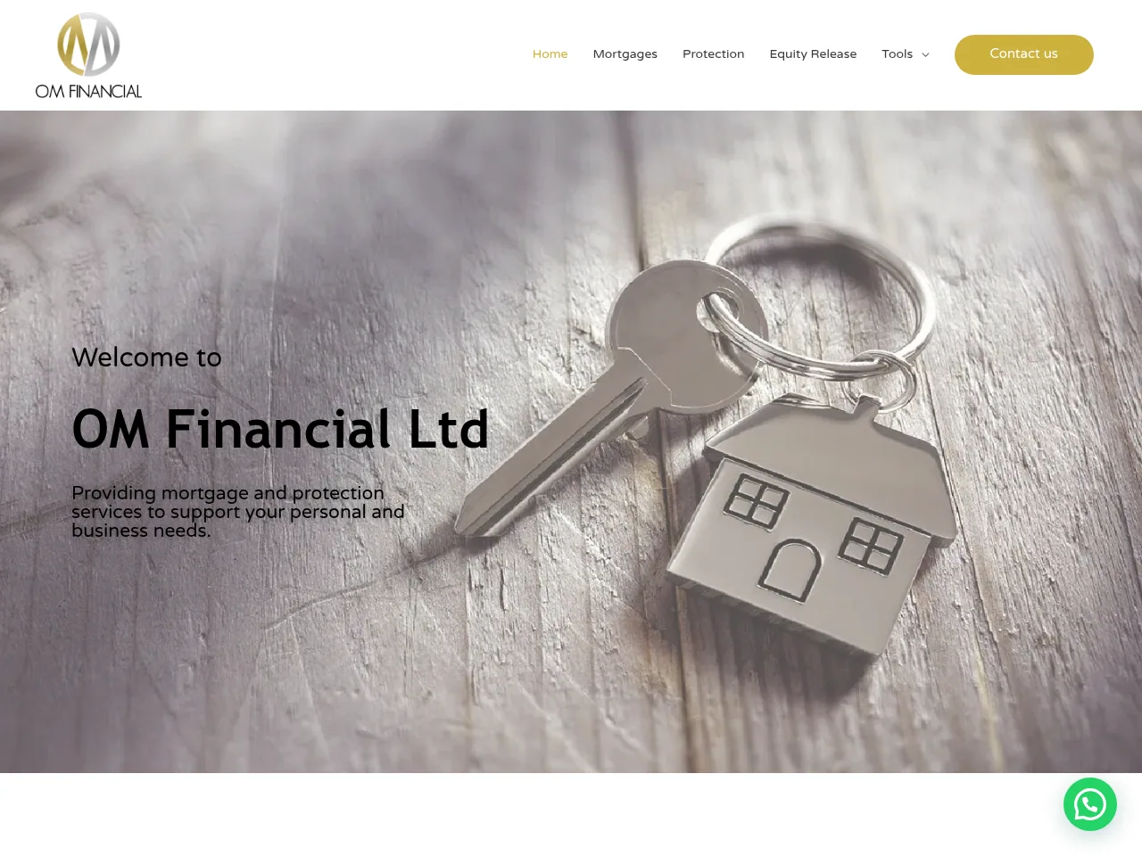 OM Financial Ltd website preview