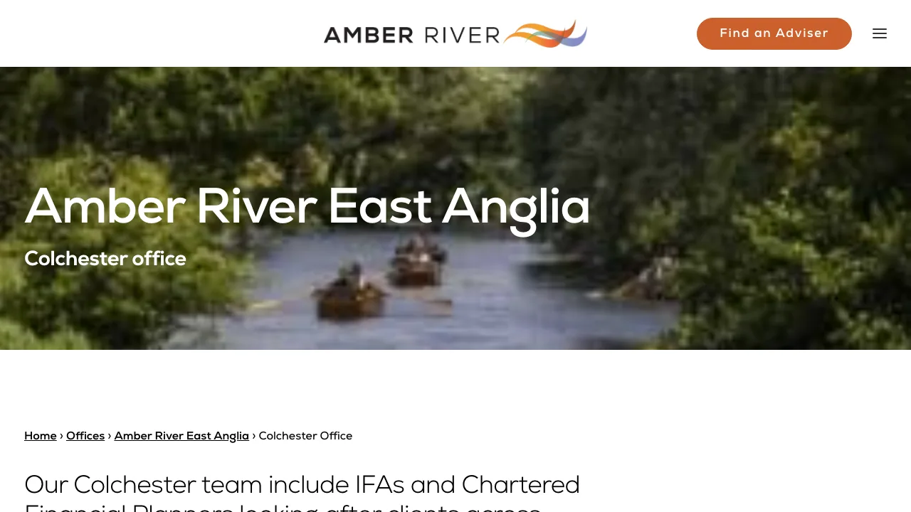 Amber River East Anglia website preview