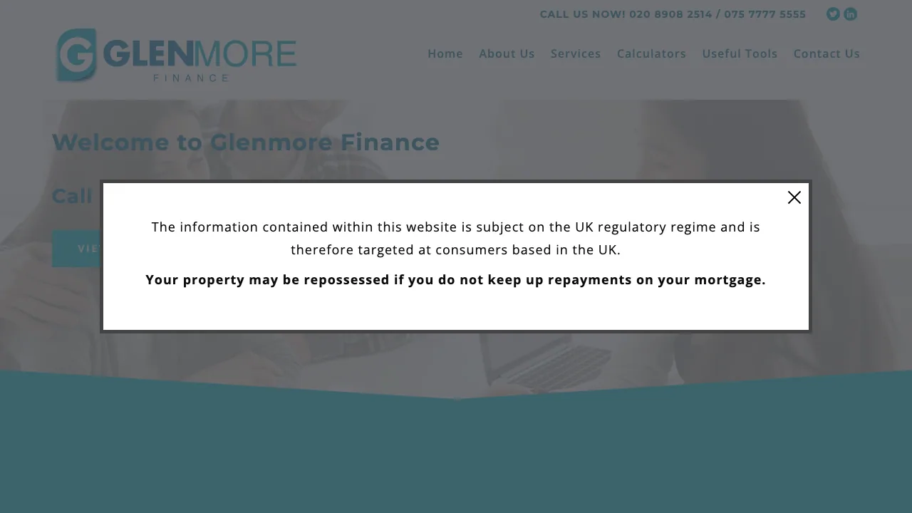 Glenmore Finance website preview