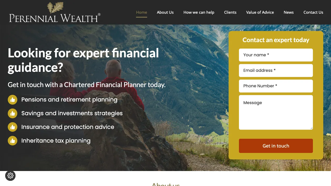 Perennial Wealth website preview