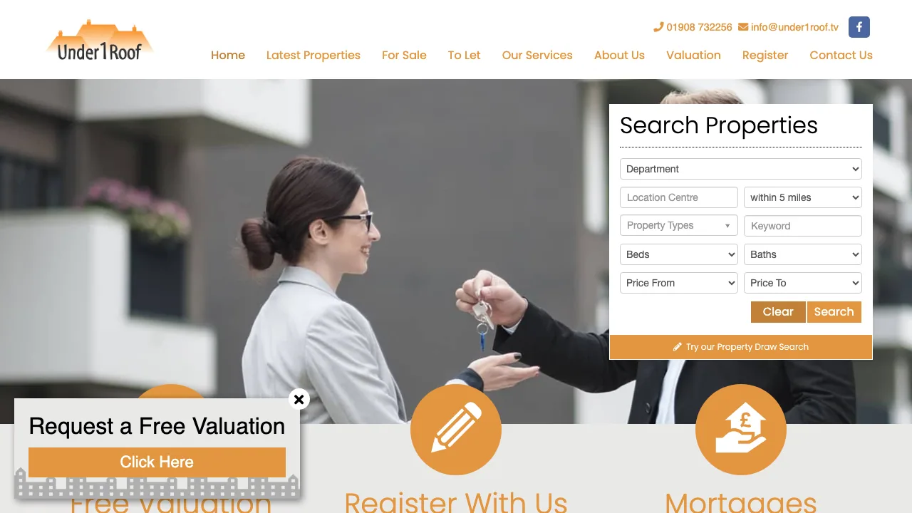 Under 1 Roof website preview