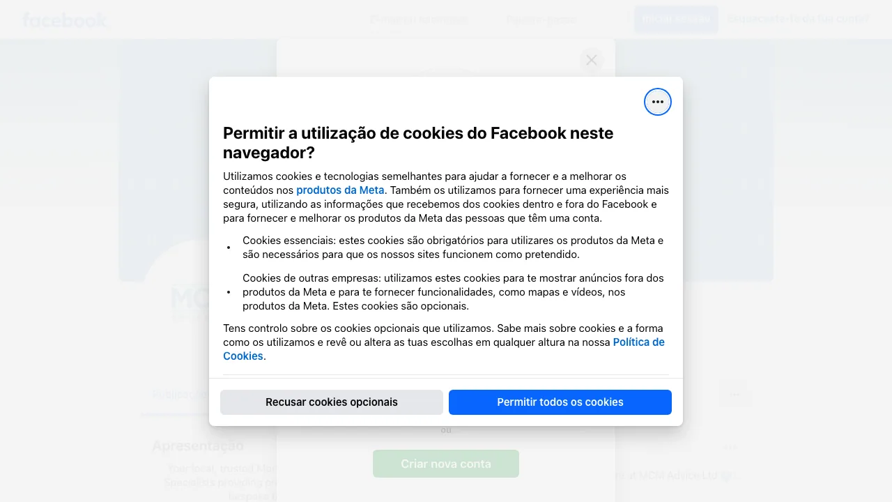 MCM Advice Ltd website preview